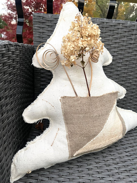 Vintage Flour Sack Tree Pillow
