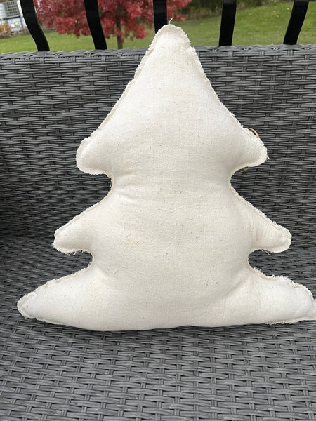 Vintage Flour Sack Tree Pillow