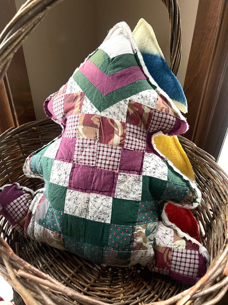 Repurposed Quilt Tree Pillow
