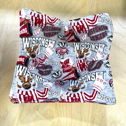 2 Sides Wisconsin Badgers Bowl Cozy - 100% Microwave Safe