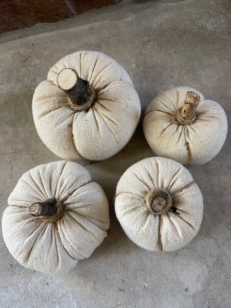Vintage Flour Sack Pumpkins