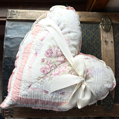 Vintage Cutter Quilt Heart Pillow