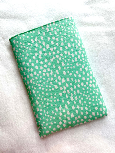 Aqua Funky Dots Book Sleeve