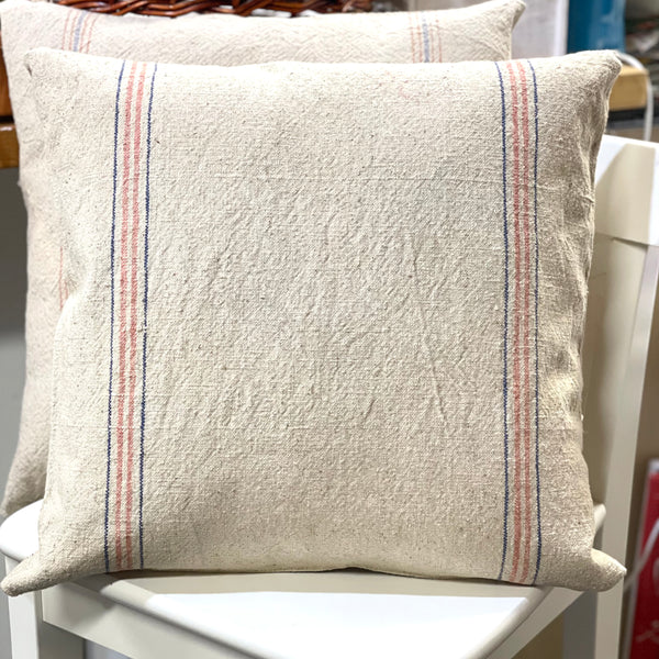 Repurposed Vintage Grain Sack Pillow