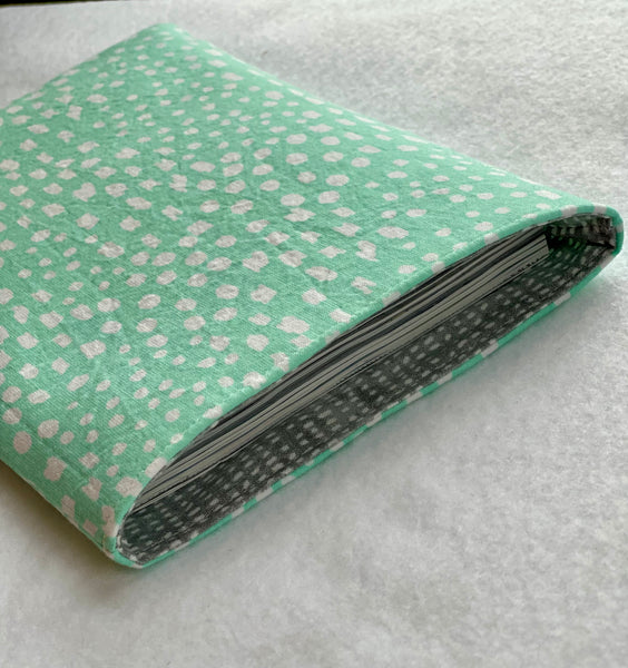 Aqua Funky Dots Book Sleeve