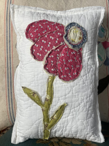 Red Cone Flower Pillow